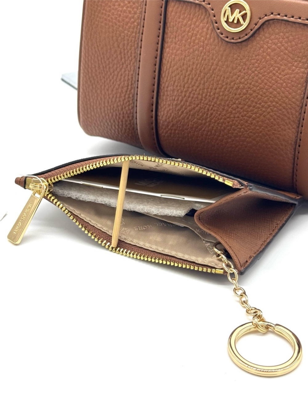 Michael Kors Small Travel Duffle Xbody Bag & Matching TZ Coinpouch Luggage - Picture 10 of 12